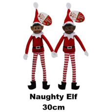 Christmas Naughty Elf 30cm, Assorted